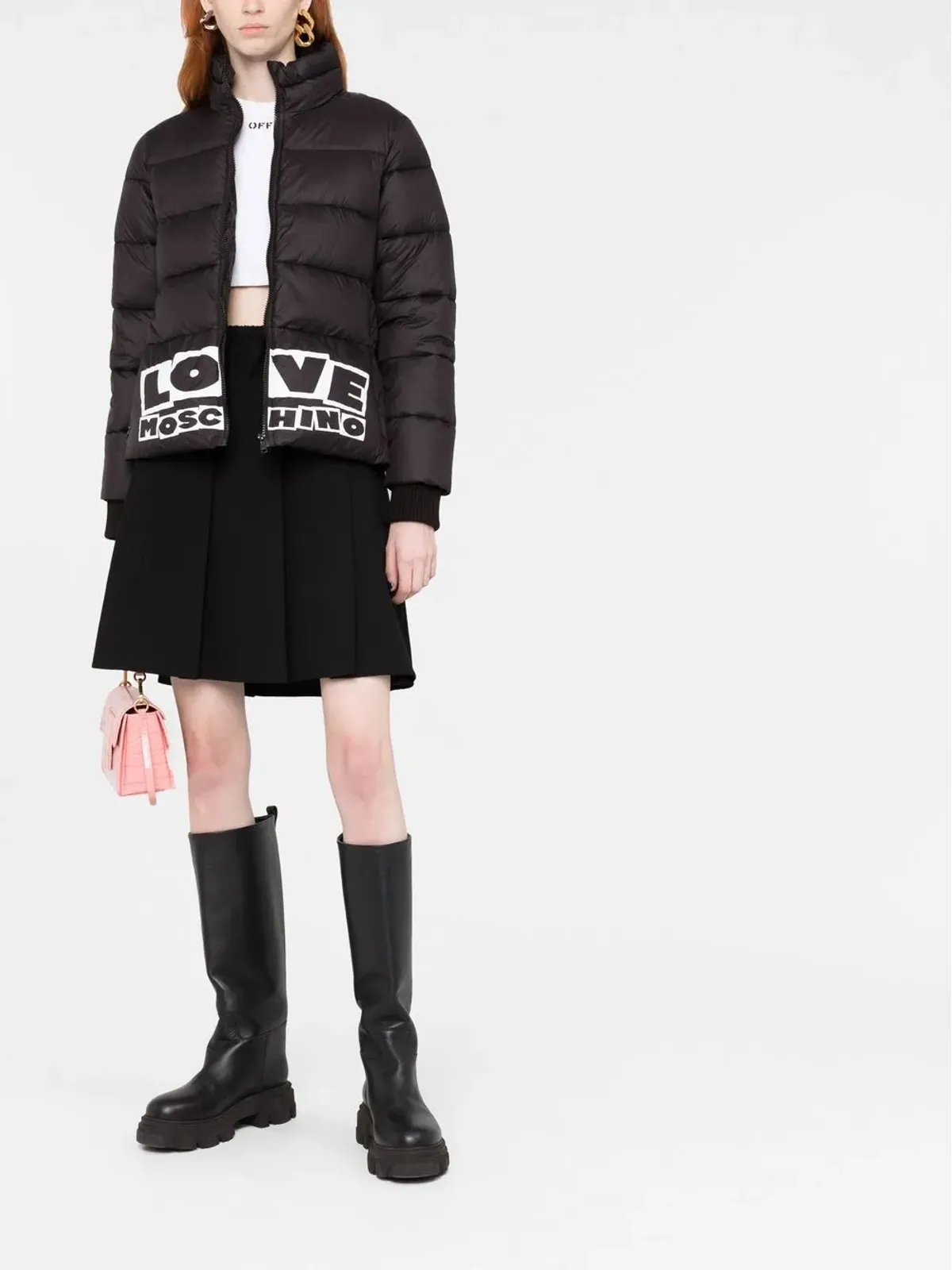 Love Moschino ロゴプリント入りパデッドジャケット - 画像2
