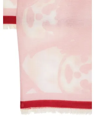 Givenchy フェイスプリント ロゴ ジャカード フリンジスカーフ ピンク - サムネイル2