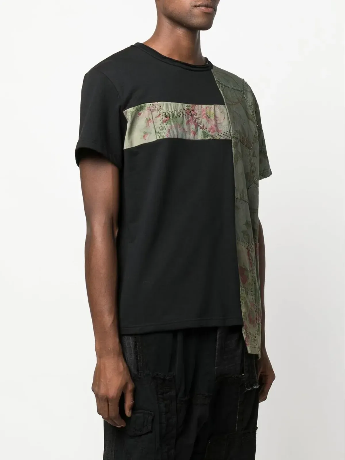 By Walid パッチー ツートーン Tシャツ（ブラック） - 画像3
