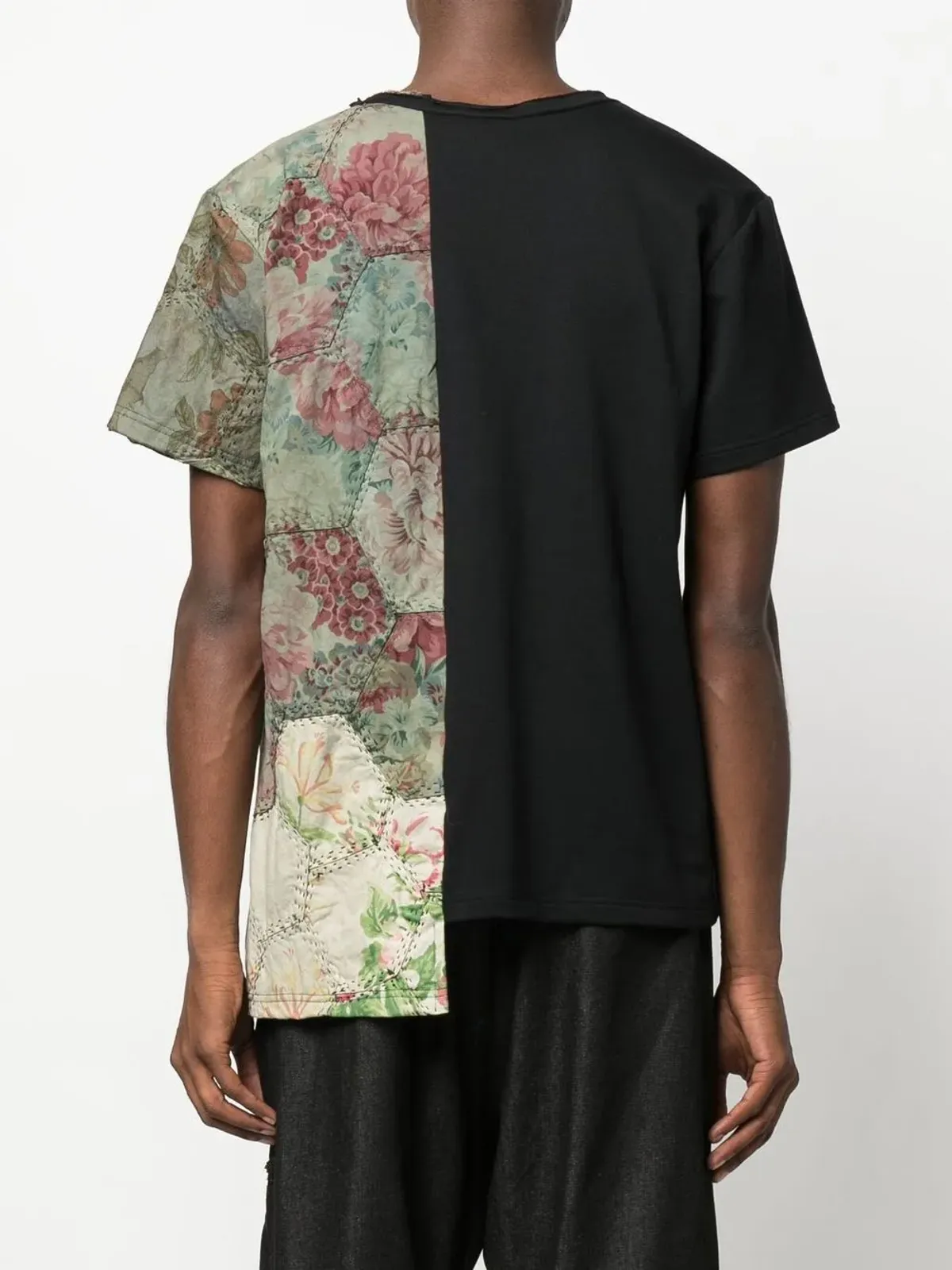 By Walid パッチー ツートーン Tシャツ（ブラック） - 画像4