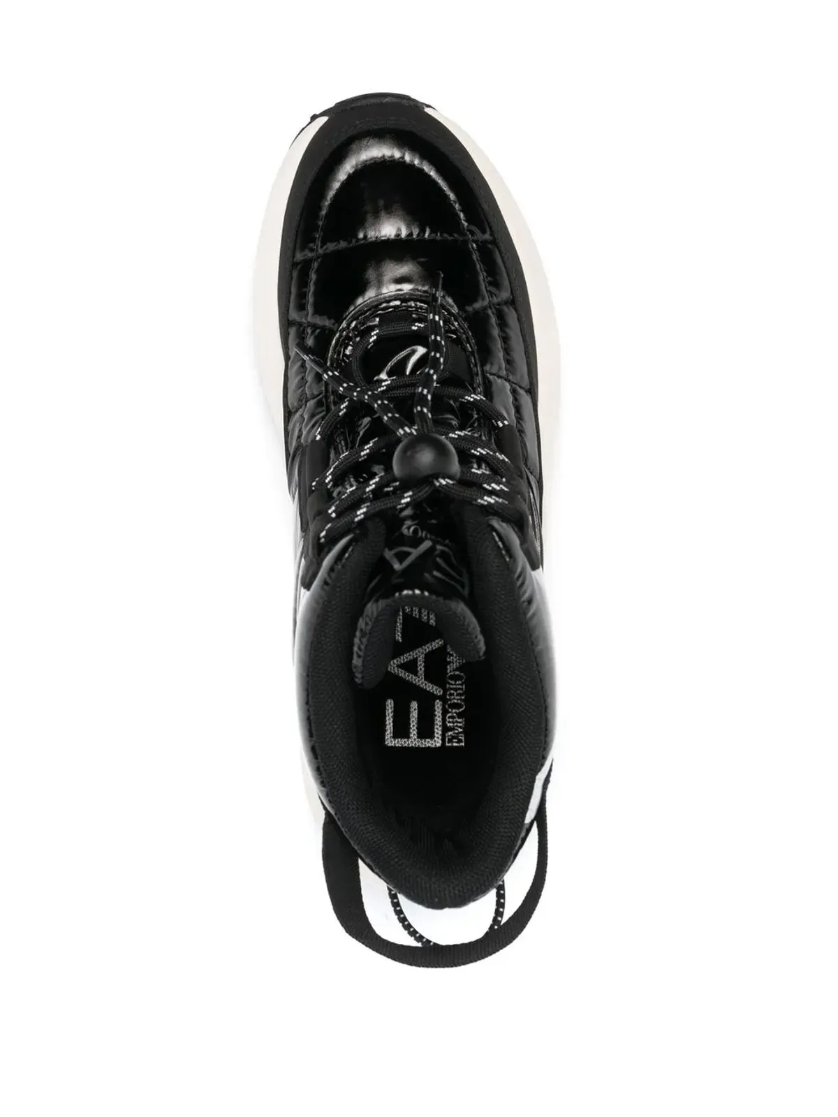 Ea7 Emporio Armani マウンテンキルティッド ハイトップスニーカー ブラック - 画像4
