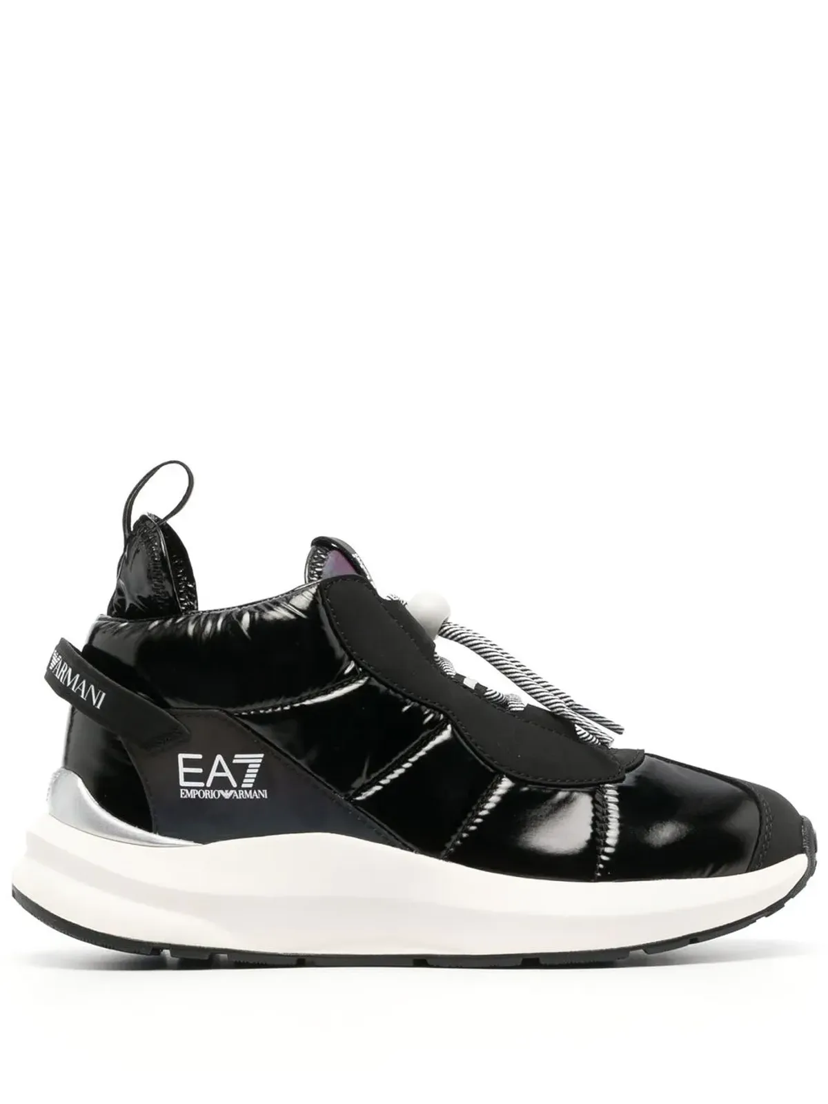 Ea7 Emporio Armani パッド入りミッドトップスニーカー - 画像1