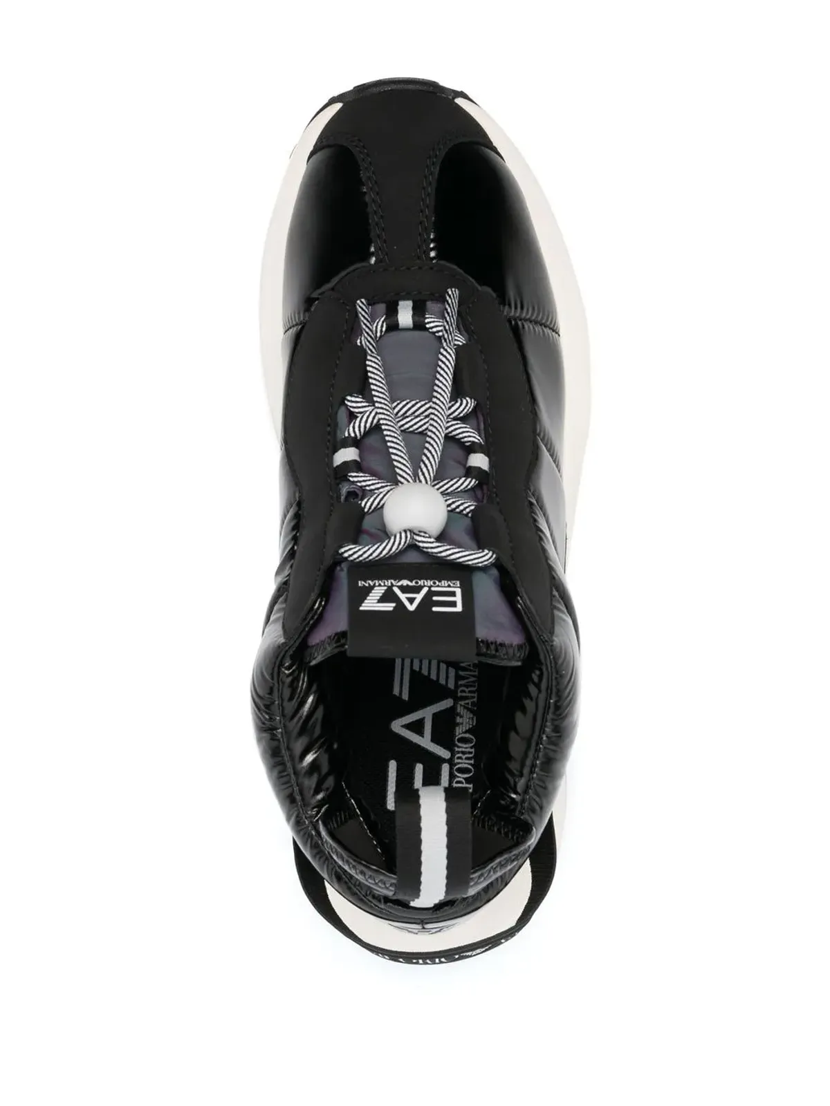 Ea7 Emporio Armani パッド入りミッドトップスニーカー - 画像4