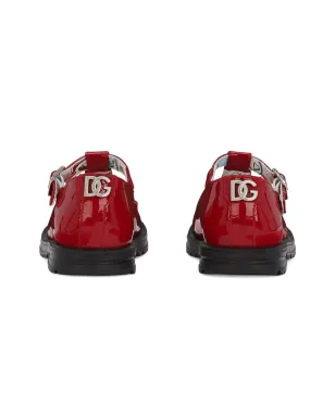 Dolce & Gabbana Kids ポリッシュ仕上げバレリーナ - サムネイル3