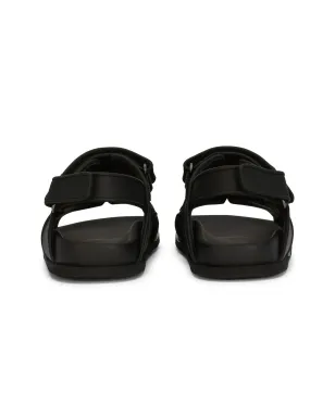 Dolce & Gabbana Kids DGロゴ タッチストラップ レザーサンダル - サムネイル3