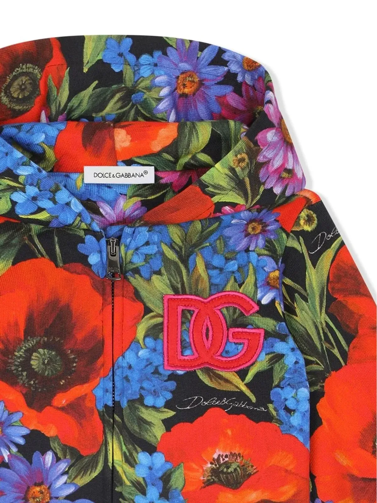 Dolce & Gabbana Kids ジップフロント フローラルプリント パーカー - 画像3