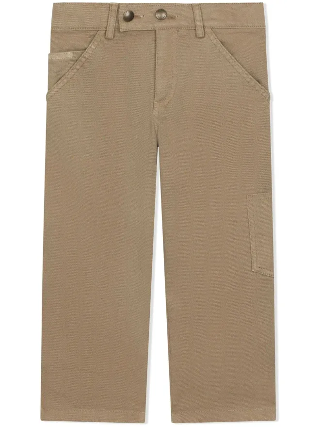 Dolce & Gabbana Kids Dolce & Gabbana Kids ストレッチコットンギャバジンパンツ - ベージュ系の商品画像