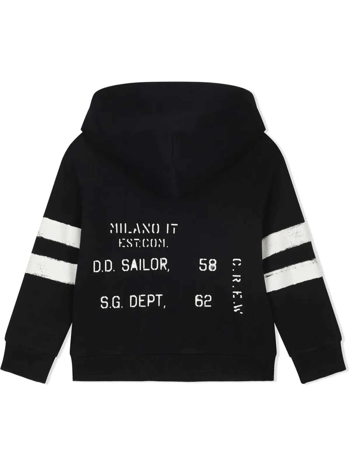 Dolce & Gabbana Kids ノーティカル ロゴパッチ フード付きスウェットシャツ - 画像2