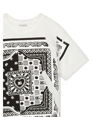 Dolce & Gabbana Kids バンダナ柄コットンTシャツ - サムネイル3