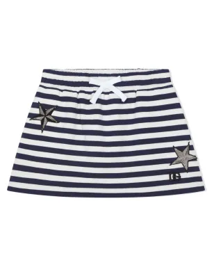 Dolce & Gabbana Kids 星パッチ付きストライプスカート - サムネイル1