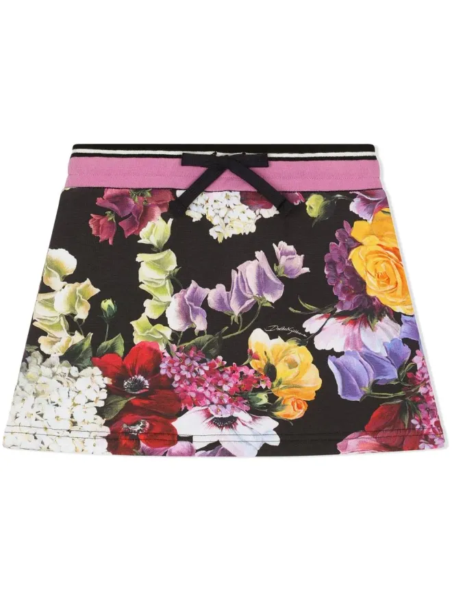 Dolce & Gabbana Kids Dolce & Gabbana Kids 花柄プリントのミニスカートの商品画像