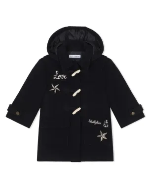 Dolce & Gabbana Kids スパンコール付き刺繍ダッフルコート - サムネイル1