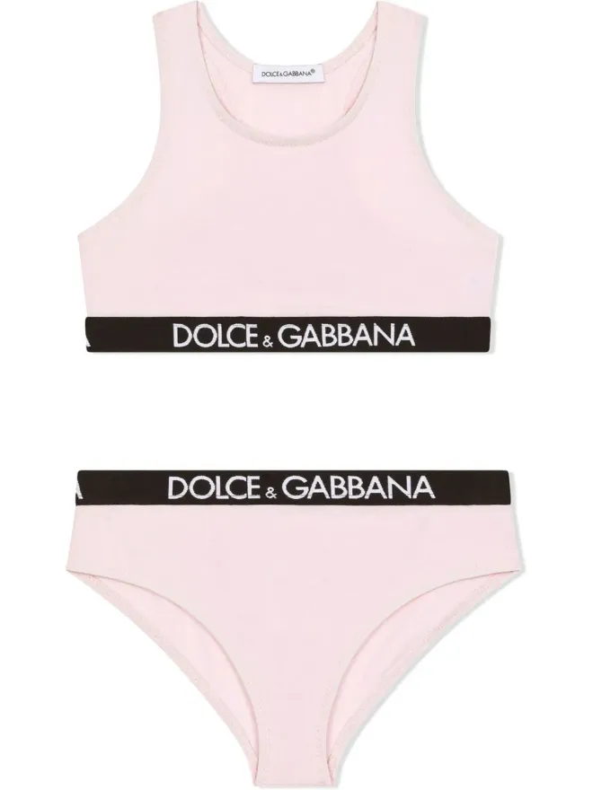 Dolce & Gabbana Kids Dolce & Gabbana Kids ロゴ入りウェストバンド アンダーウェアセット ピンクの商品画像