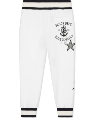 Dolce & Gabbana Kids スターパッチ トラックパンツ ホワイト - サムネイル2