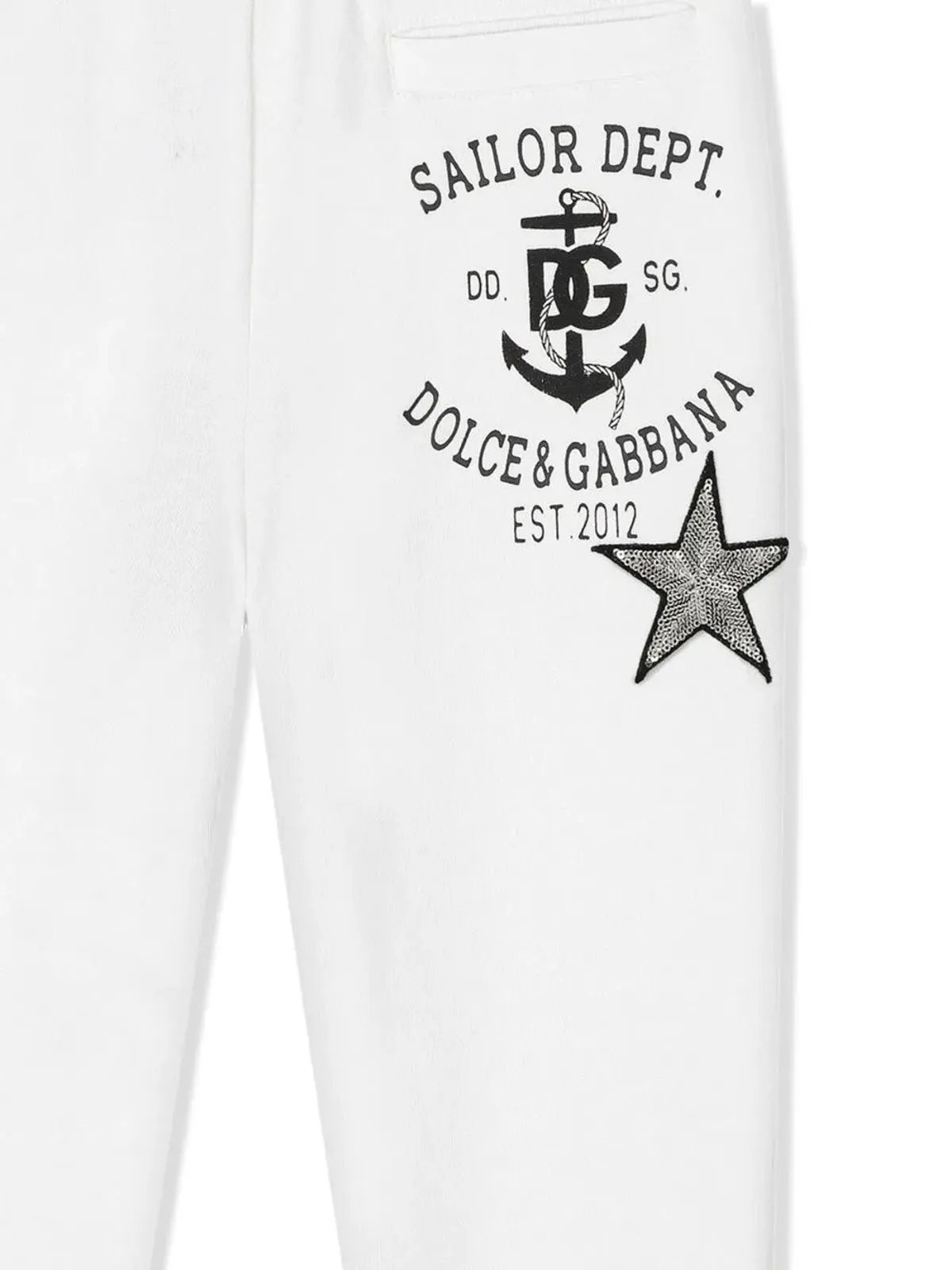 Dolce & Gabbana Kids スターパッチ トラックパンツ ホワイト - 画像3