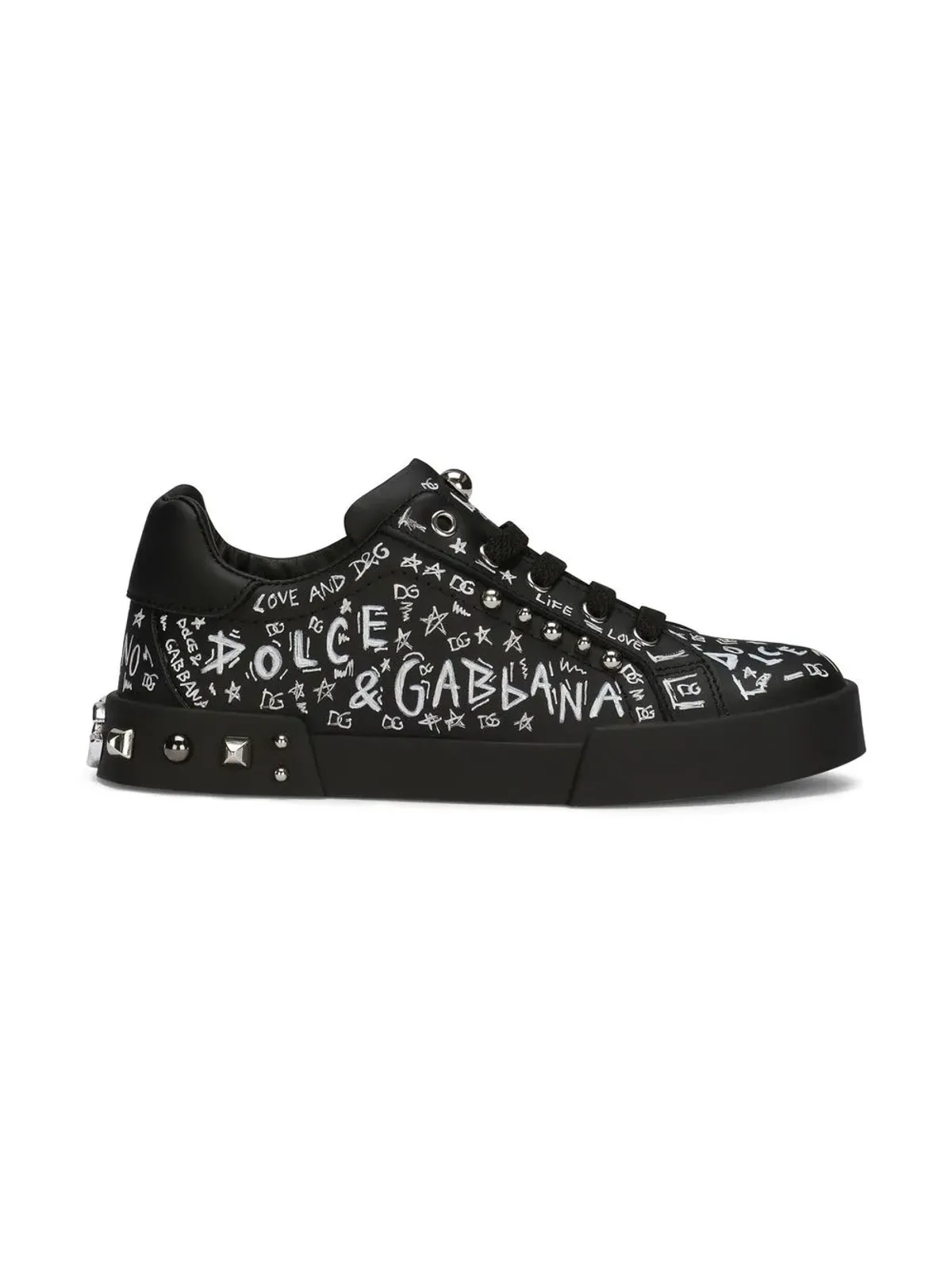 Dolce & Gabbana Kids Portofino Graffiti ロゴプリントスニーカー - 画像2