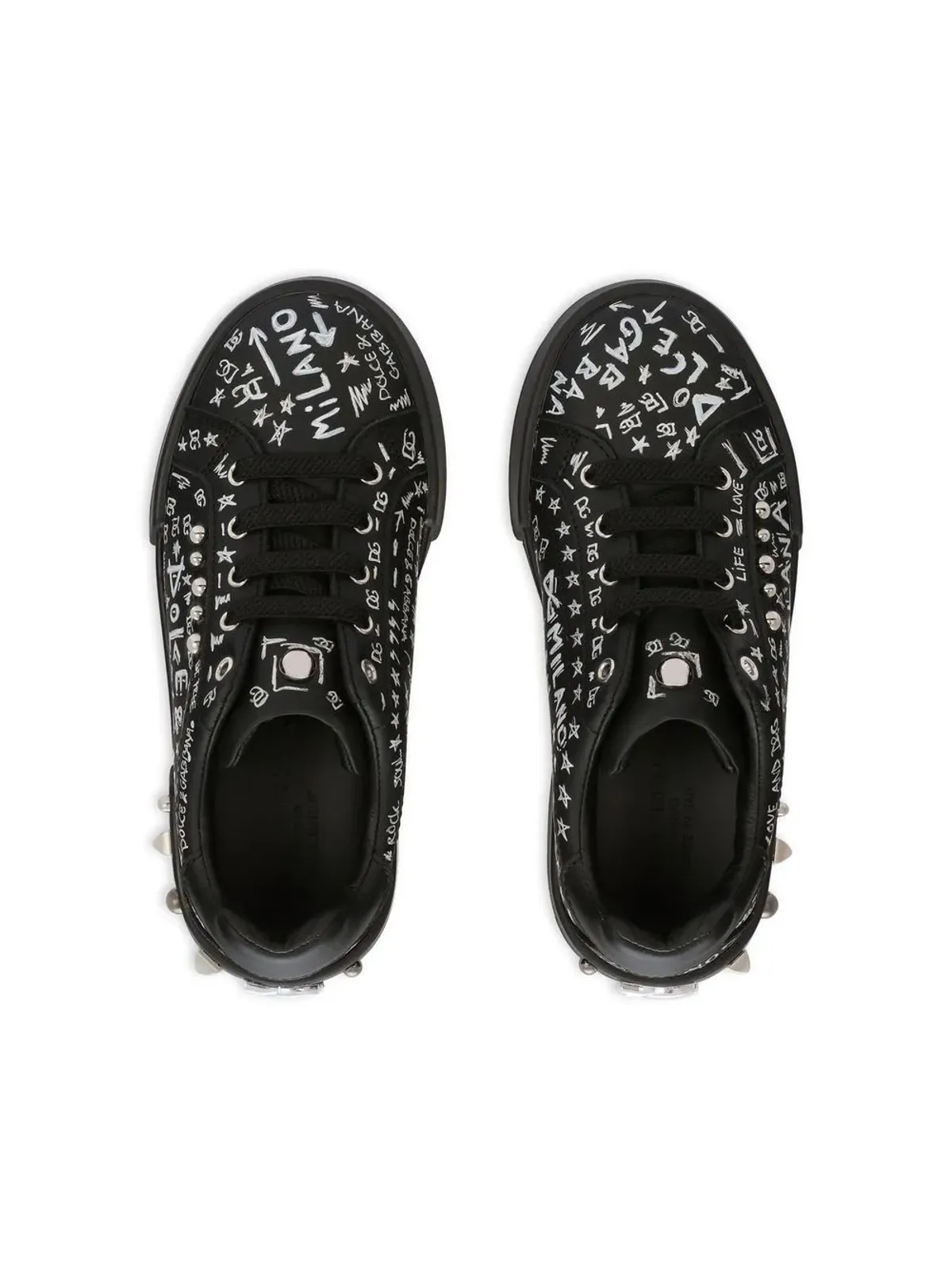 Dolce & Gabbana Kids Portofino Graffiti ロゴプリントスニーカー - 画像4