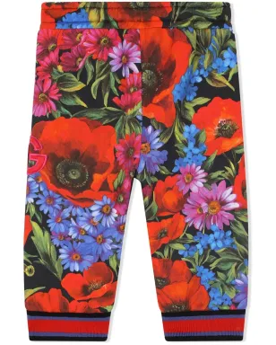 Dolce & Gabbana Kids 花柄プリント トラックパンツ - レッド - サムネイル2