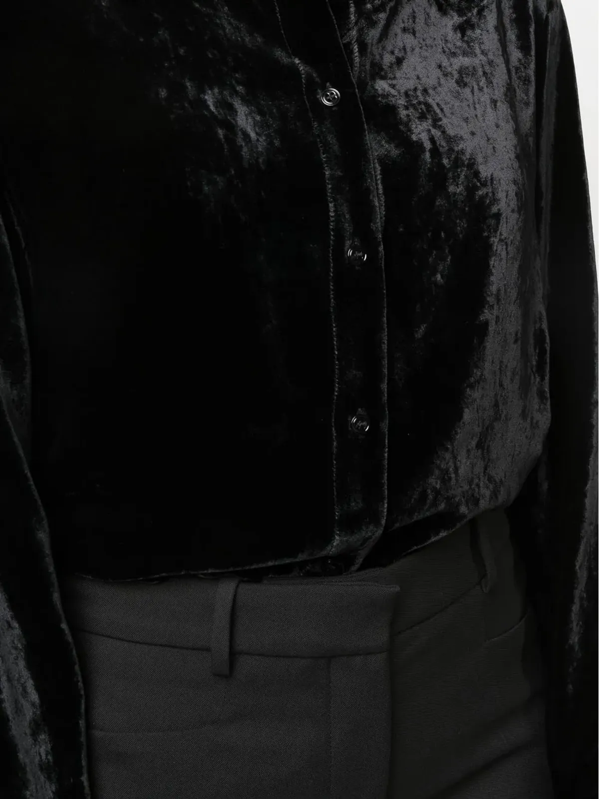 TOM FORD クラッシュシルクベルベット シャツ - 画像5