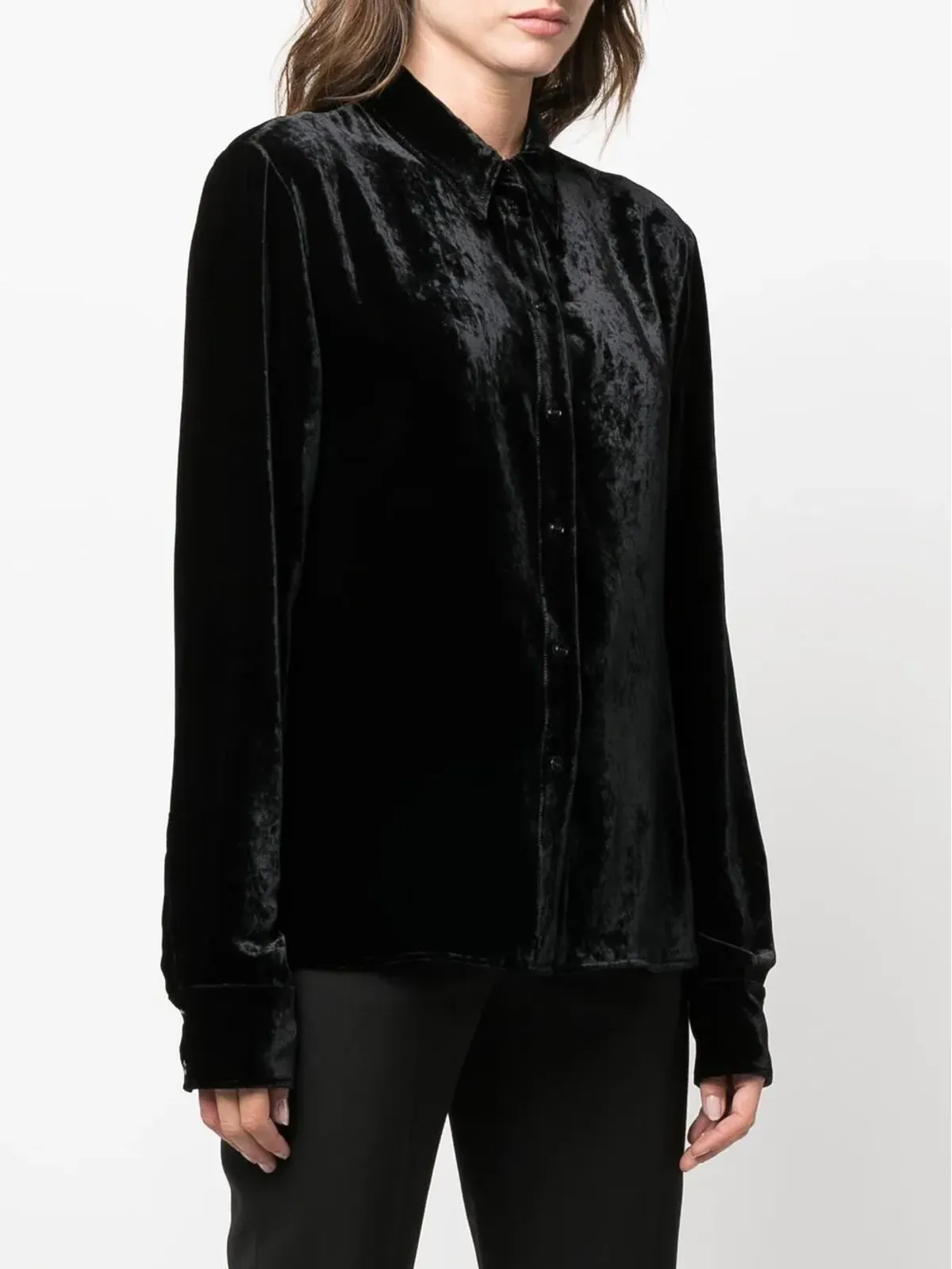 TOM FORD クラッシュシルクベルベット シャツ - 画像3