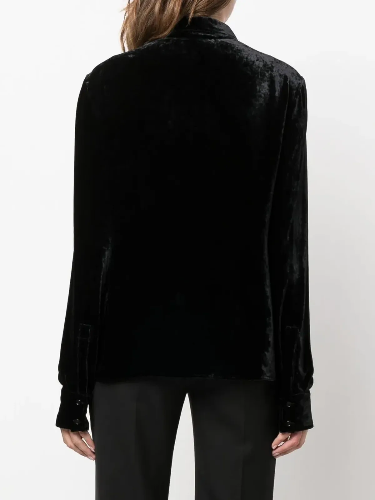 TOM FORD クラッシュシルクベルベット シャツ - 画像4