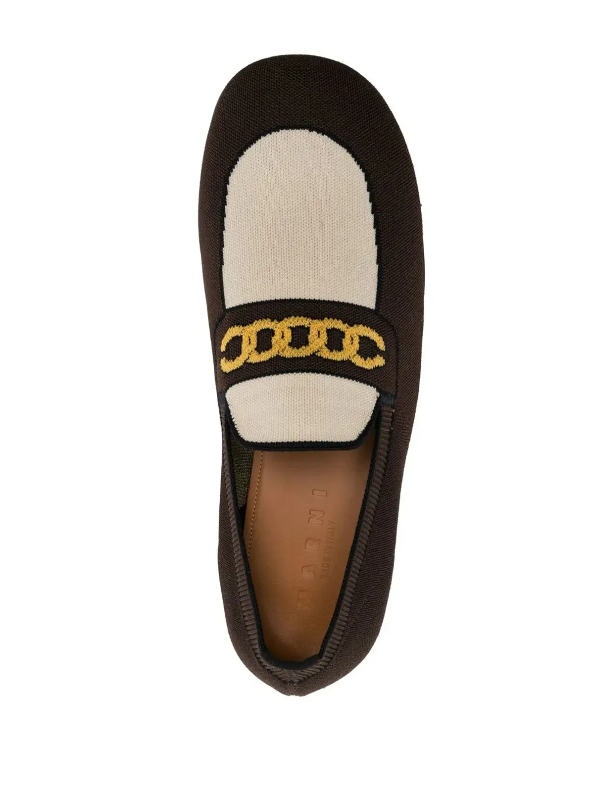 Marni ソックスタイルチェーンプリント ローファー - 画像4