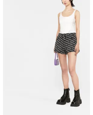 Alexander Wang バイトショート ホワイトロゴ付き - サムネイル2