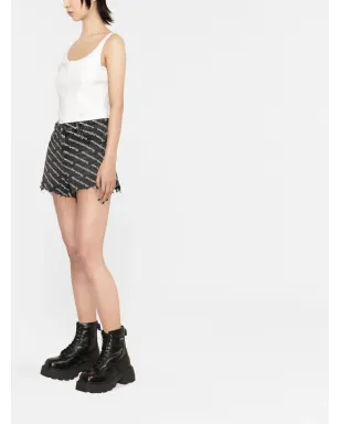 Alexander Wang バイトショート ホワイトロゴ付き - サムネイル4