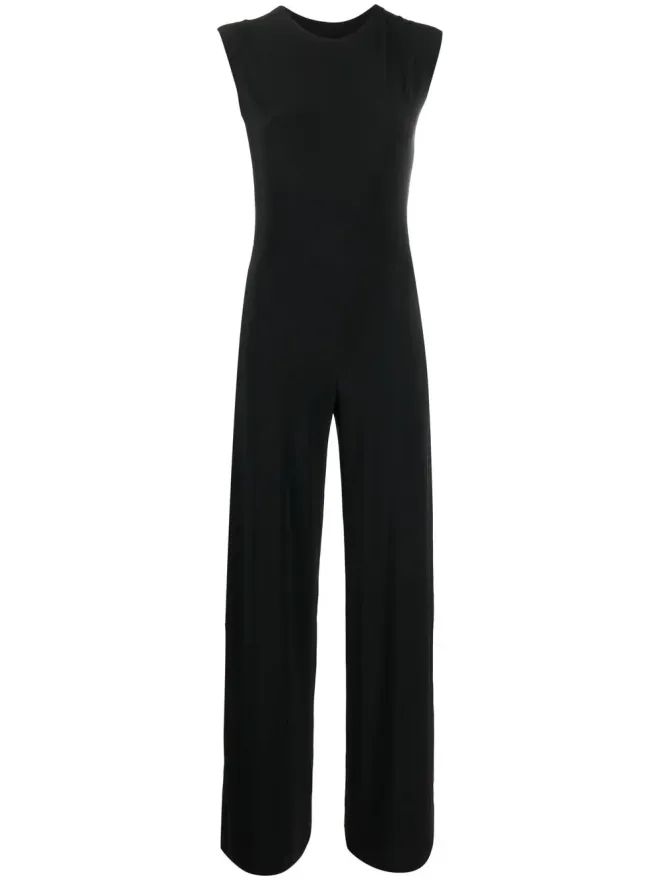 Norma Kamali Norma Kamali ノースリーブ・ワイドレッグジャンプスーツ ブラックの商品画像