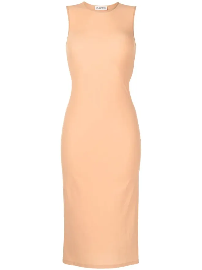 Jil Sander Jil Sander ラウンドネック ノースリーブ ミディドレスの商品画像