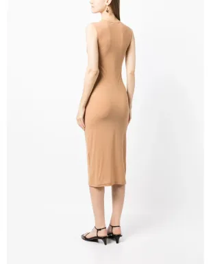 Jil Sander ラウンドネック ノースリーブ ミディドレス - サムネイル4