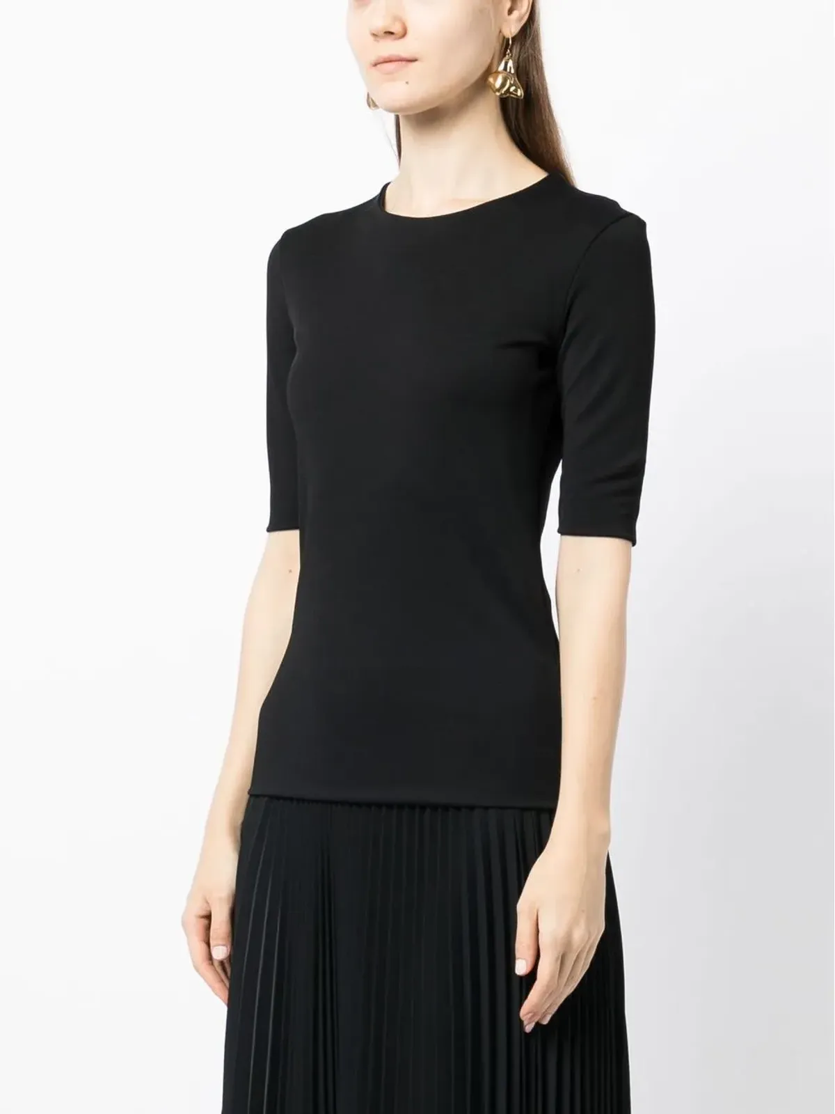 Jil Sander 丸首・半袖Tシャツ - ブラック - 画像3