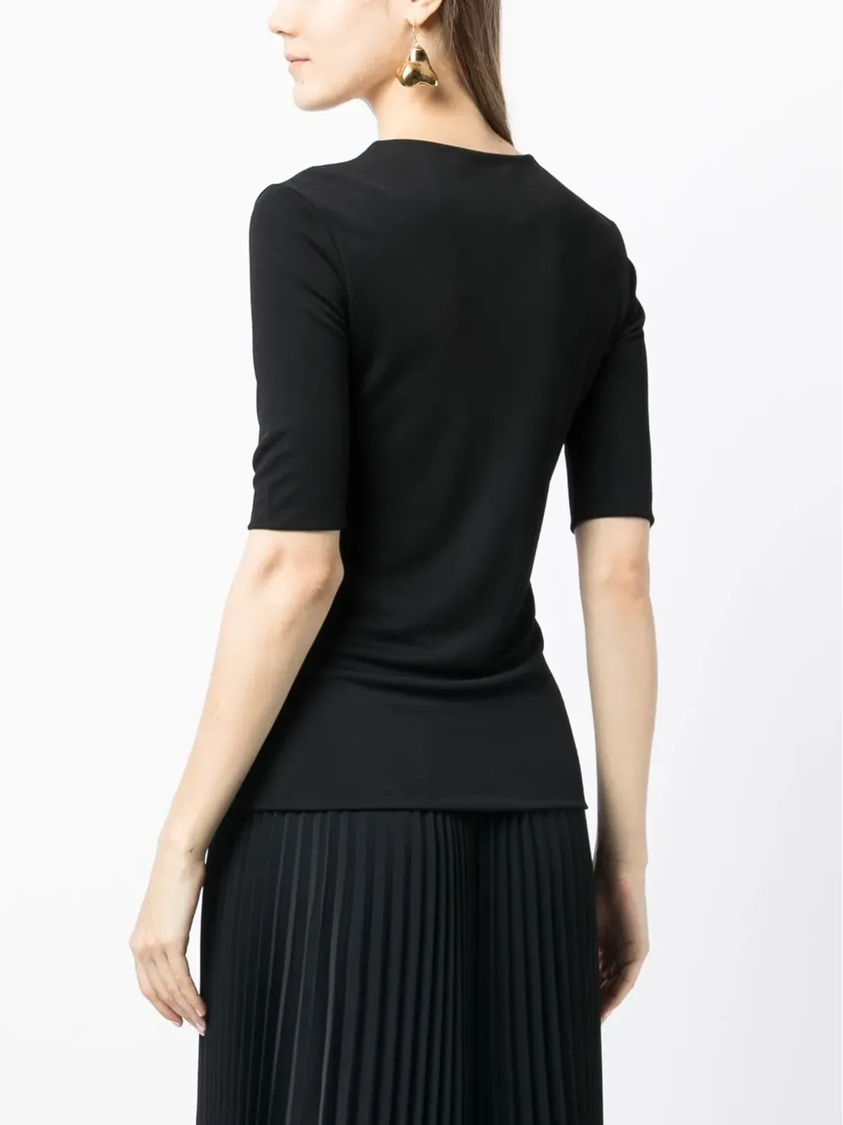 Jil Sander 丸首・半袖Tシャツ - ブラック - 画像4