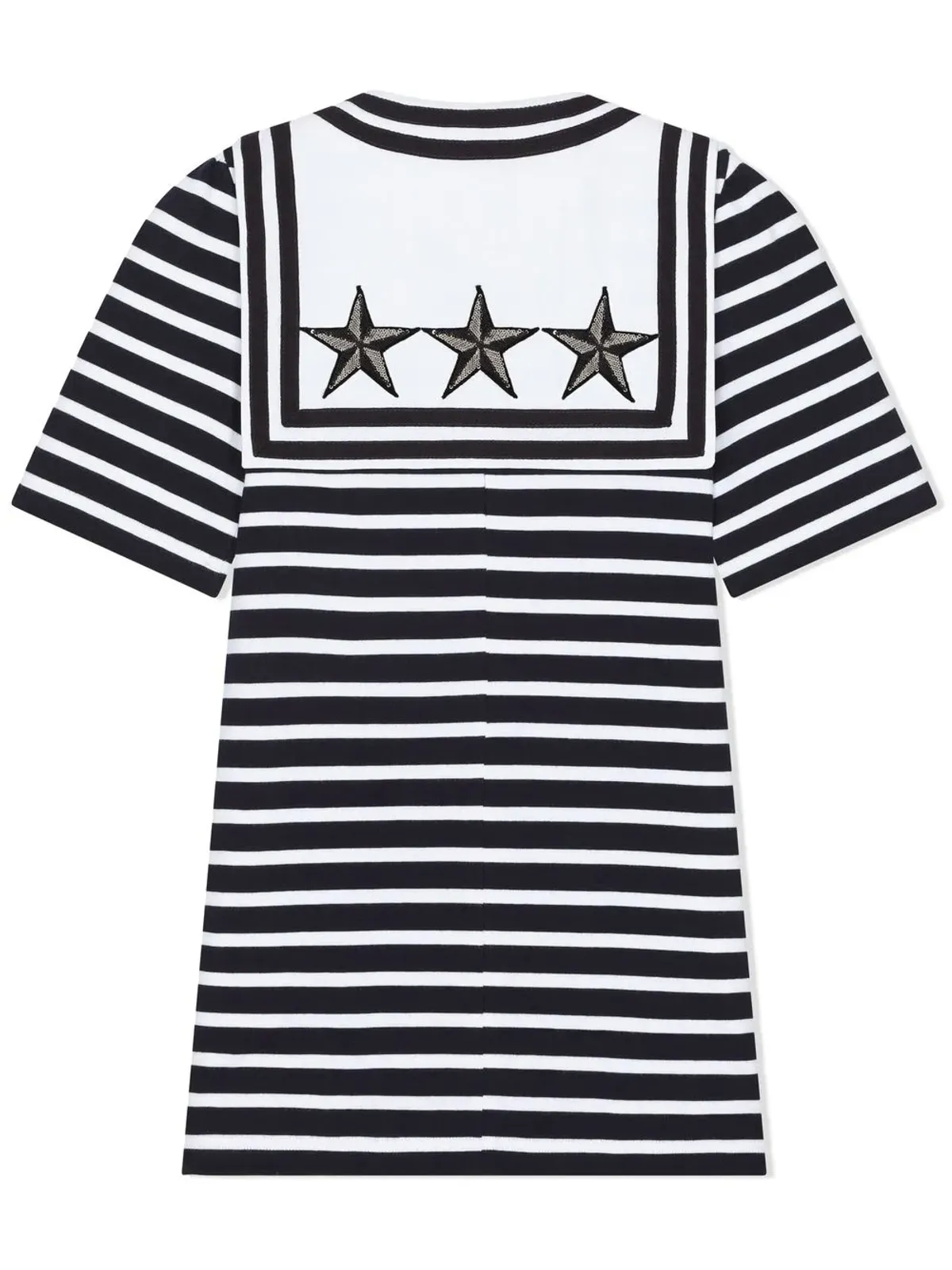 Dolce & Gabbana Kids 星パッチ付きストライプドレス ホワイト - 画像2