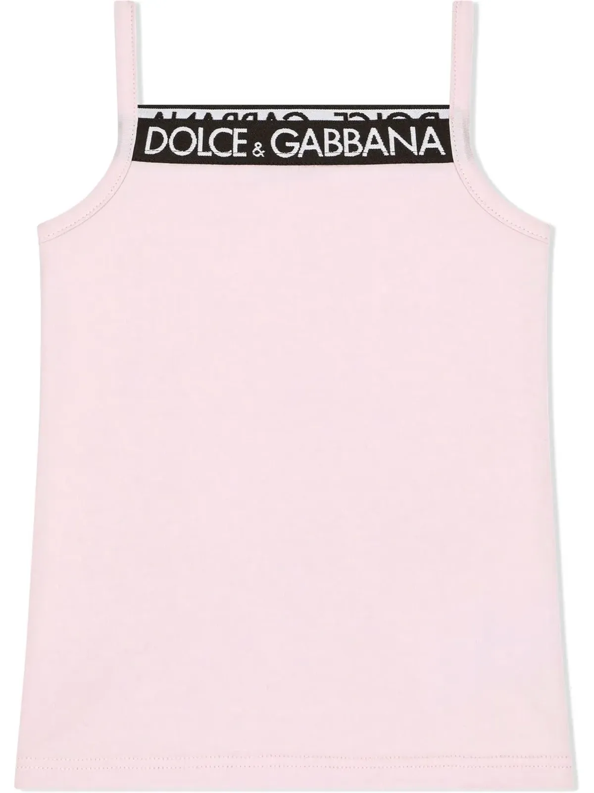 Dolce & Gabbana Kids ロゴプリント タンクトップ ピンク - 画像1