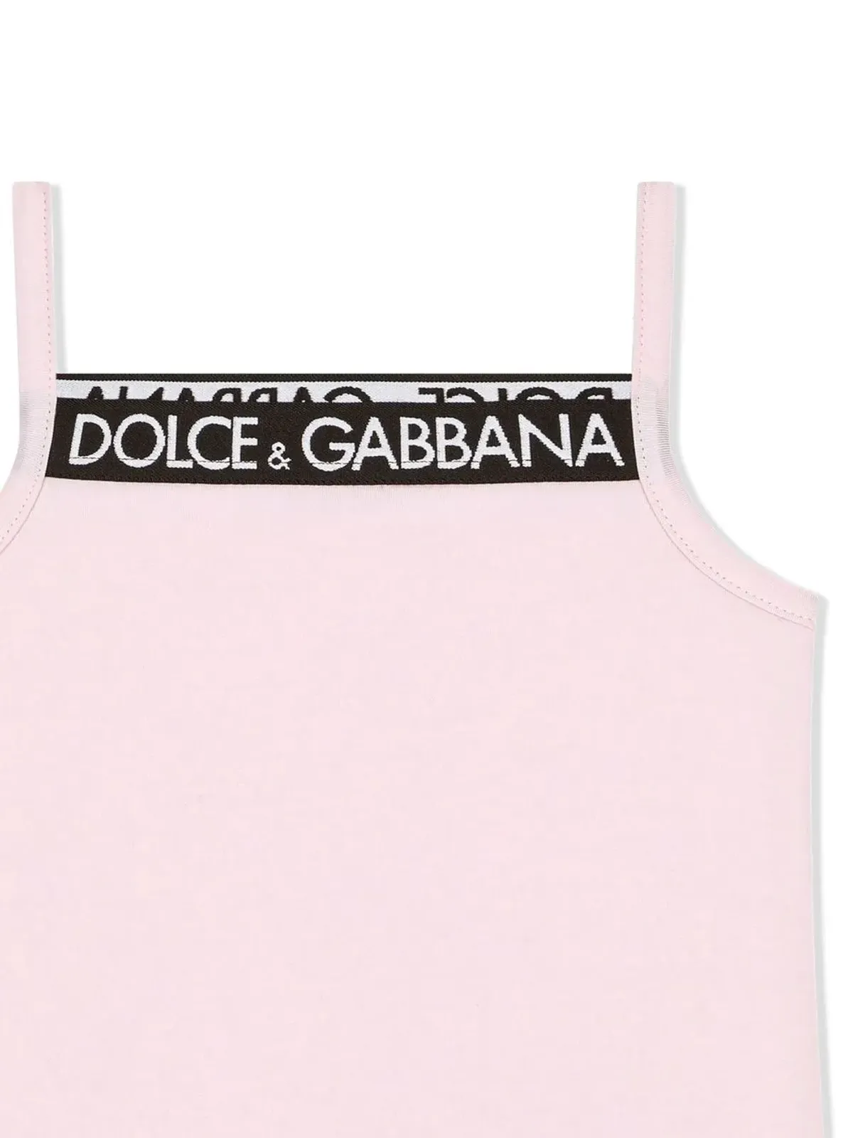 Dolce & Gabbana Kids ロゴプリント タンクトップ ピンク - 画像3