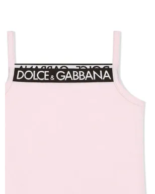 Dolce & Gabbana Kids ロゴプリント タンクトップ ピンク - サムネイル3