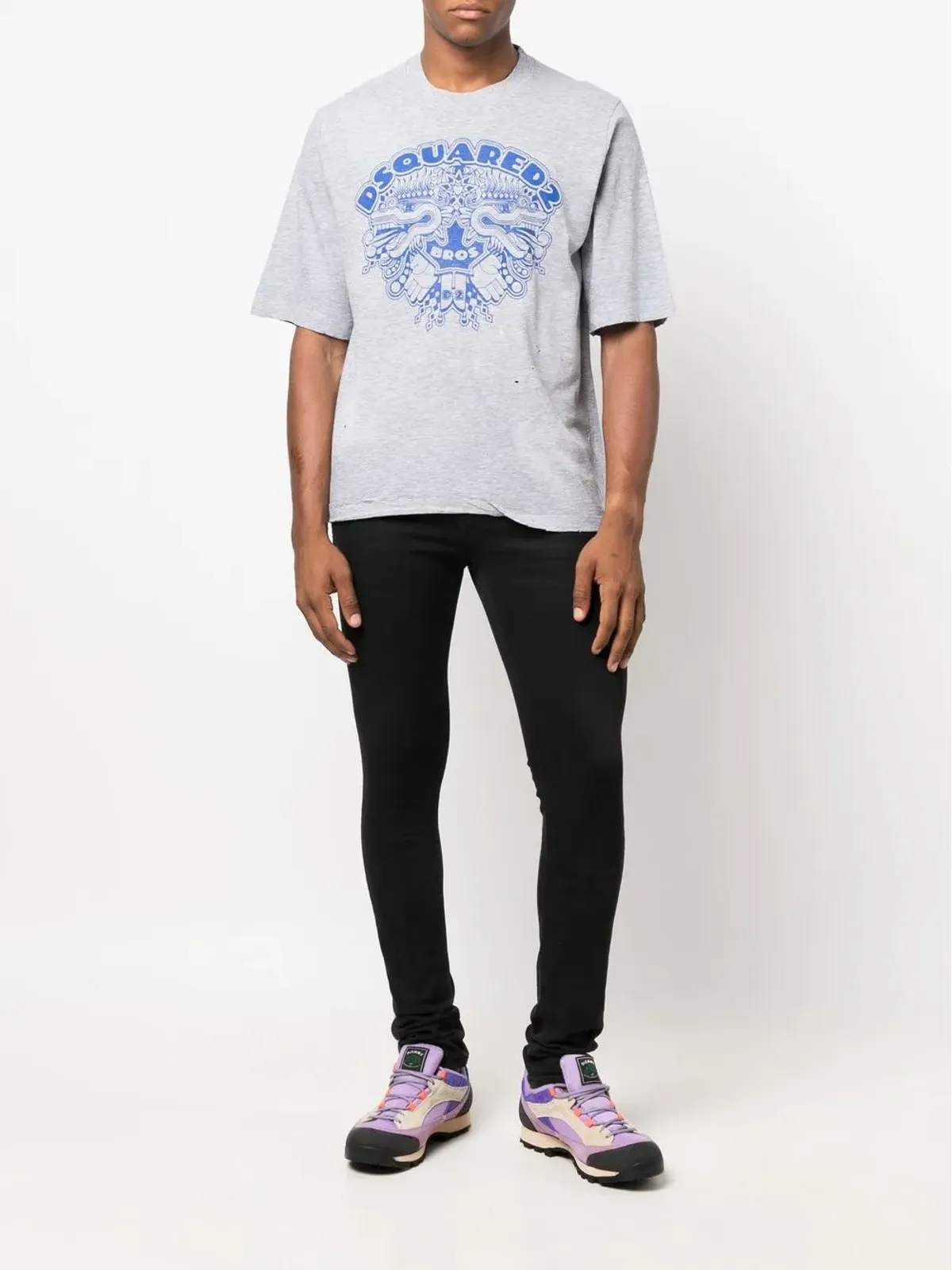 DSQUARED2 graphic-logo print T-shirt - Grey - 画像2