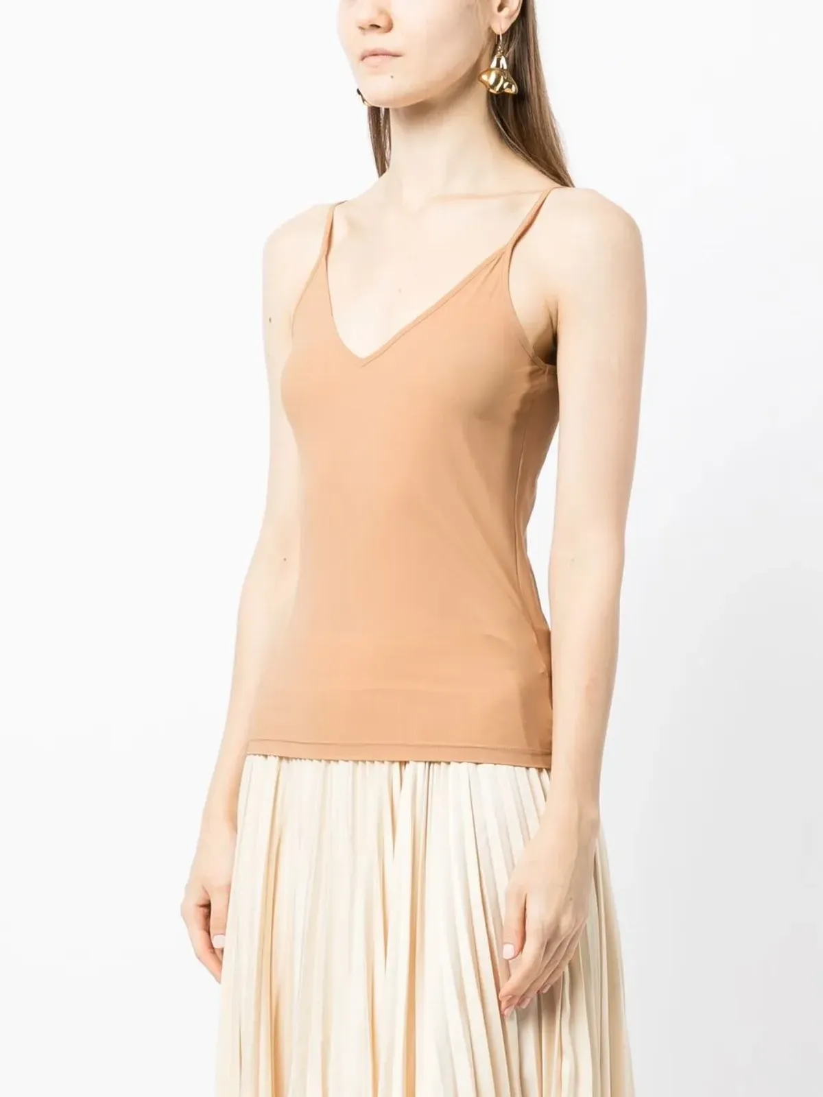 Jil Sander Vネック ノースリーブトップ - 画像3