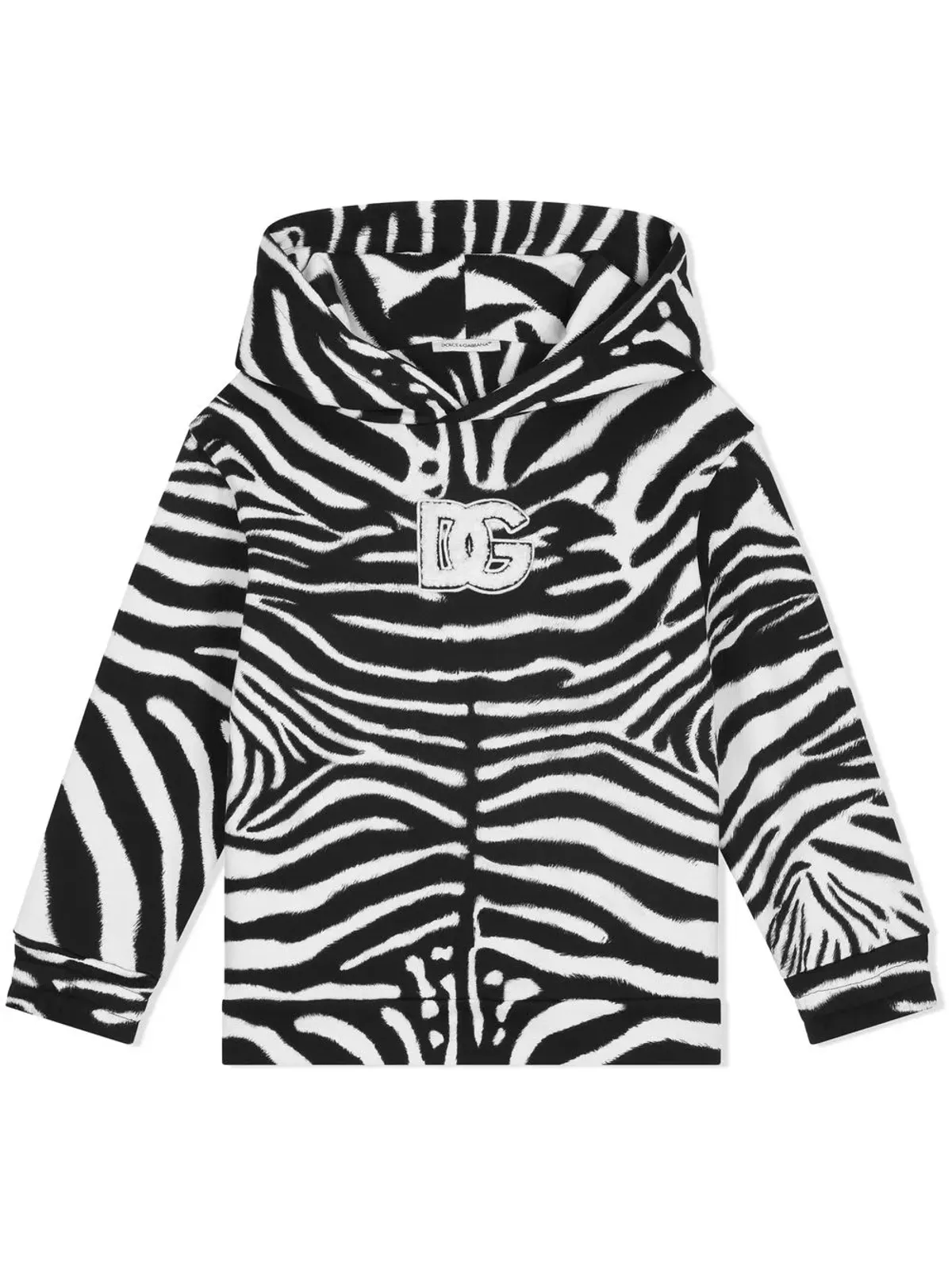 Dolce & Gabbana Kids ゼブラ柄コットンフーディー - 画像1