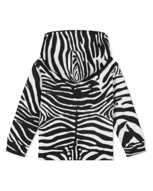 Dolce & Gabbana Kids ゼブラ柄コットンフーディー - サムネイル2