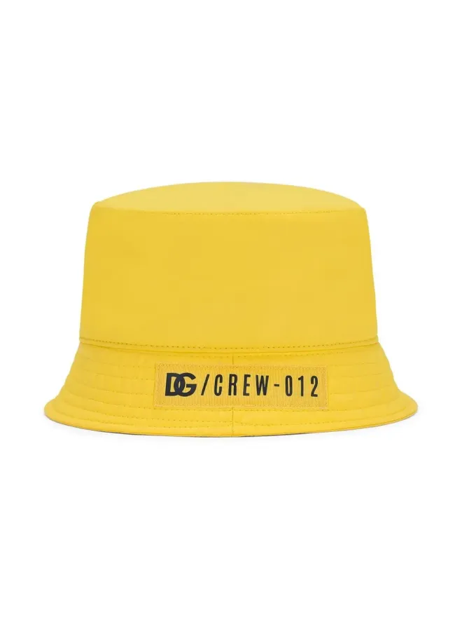 Dolce & Gabbana Kids Dolce & Gabbana Kids ロゴパッチ バケットハット - Yellowの商品画像