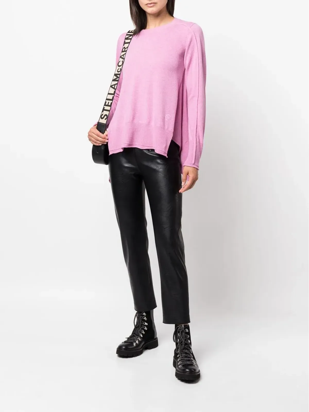 Stella McCartney ウォーターフォールヘムのファインニットセーター - ピンク - 画像2