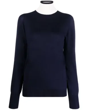 Jil Sander コントラストネックの長袖ジャンパー - ブルー - サムネイル1