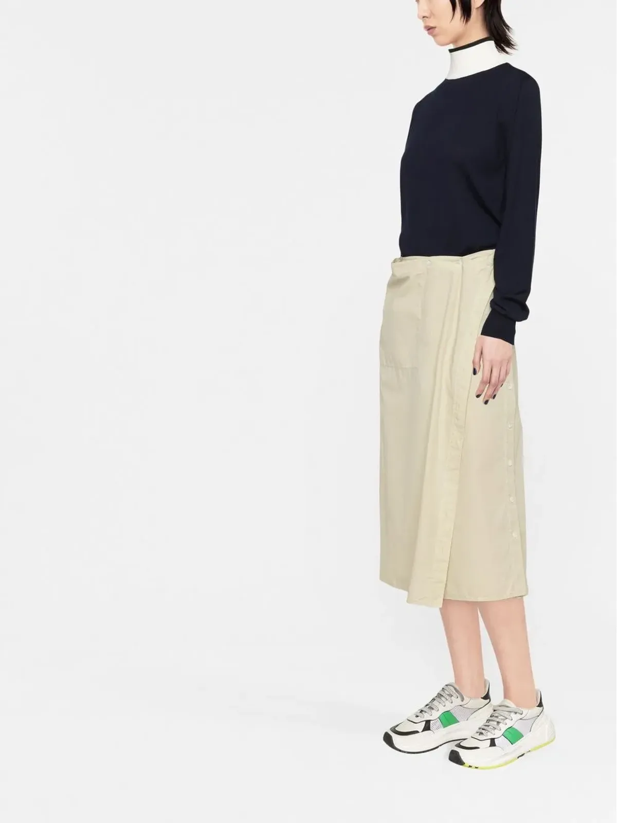 Jil Sander コントラストネックの長袖ジャンパー - ブルー - 画像3