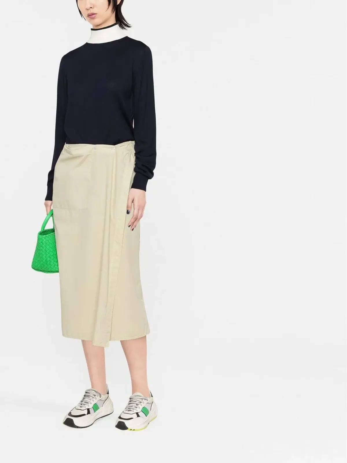 Jil Sander コントラストネックの長袖ジャンパー - ブルー - 画像4