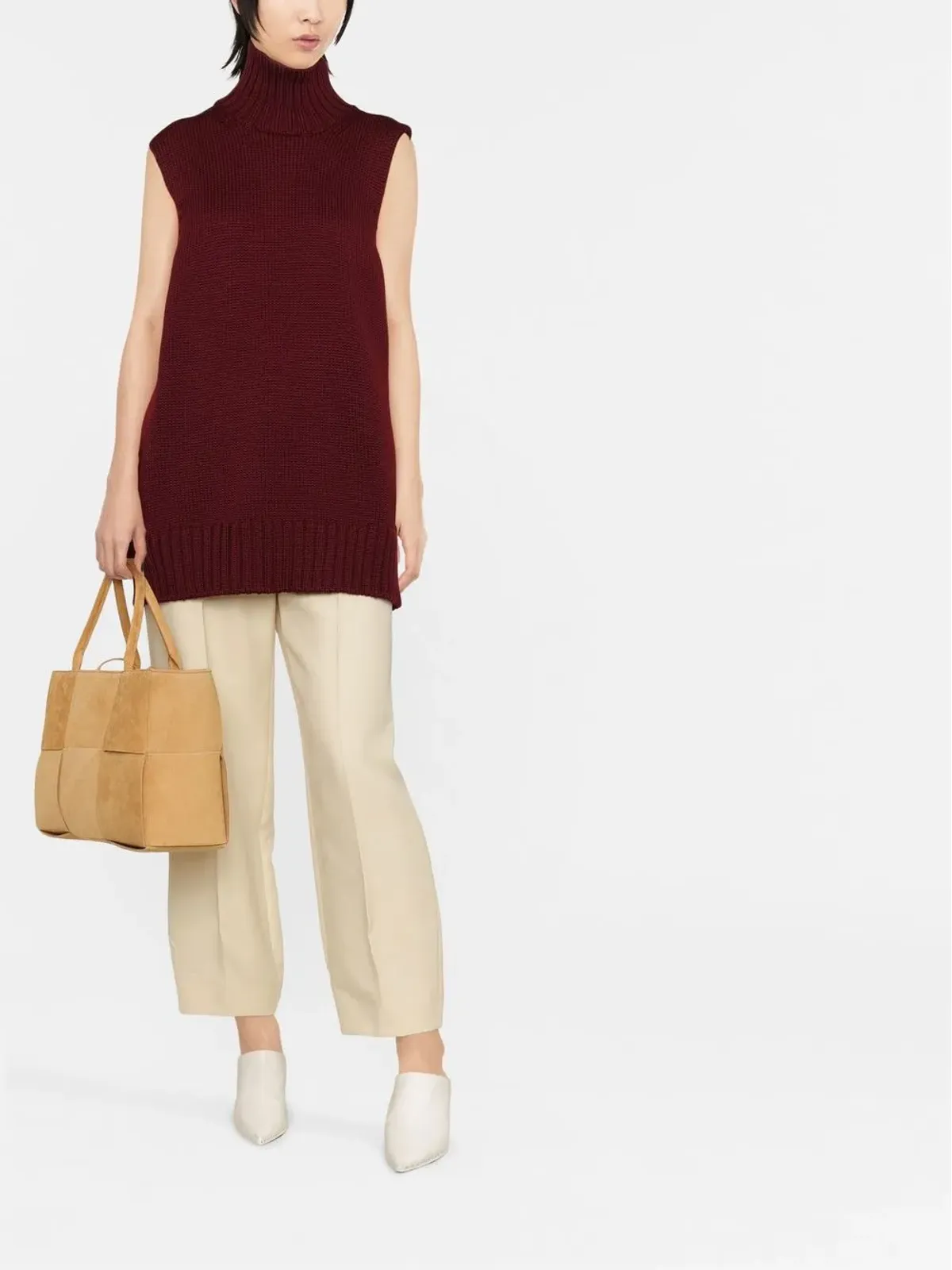 Jil Sander ニットハイネックベスト - 画像2