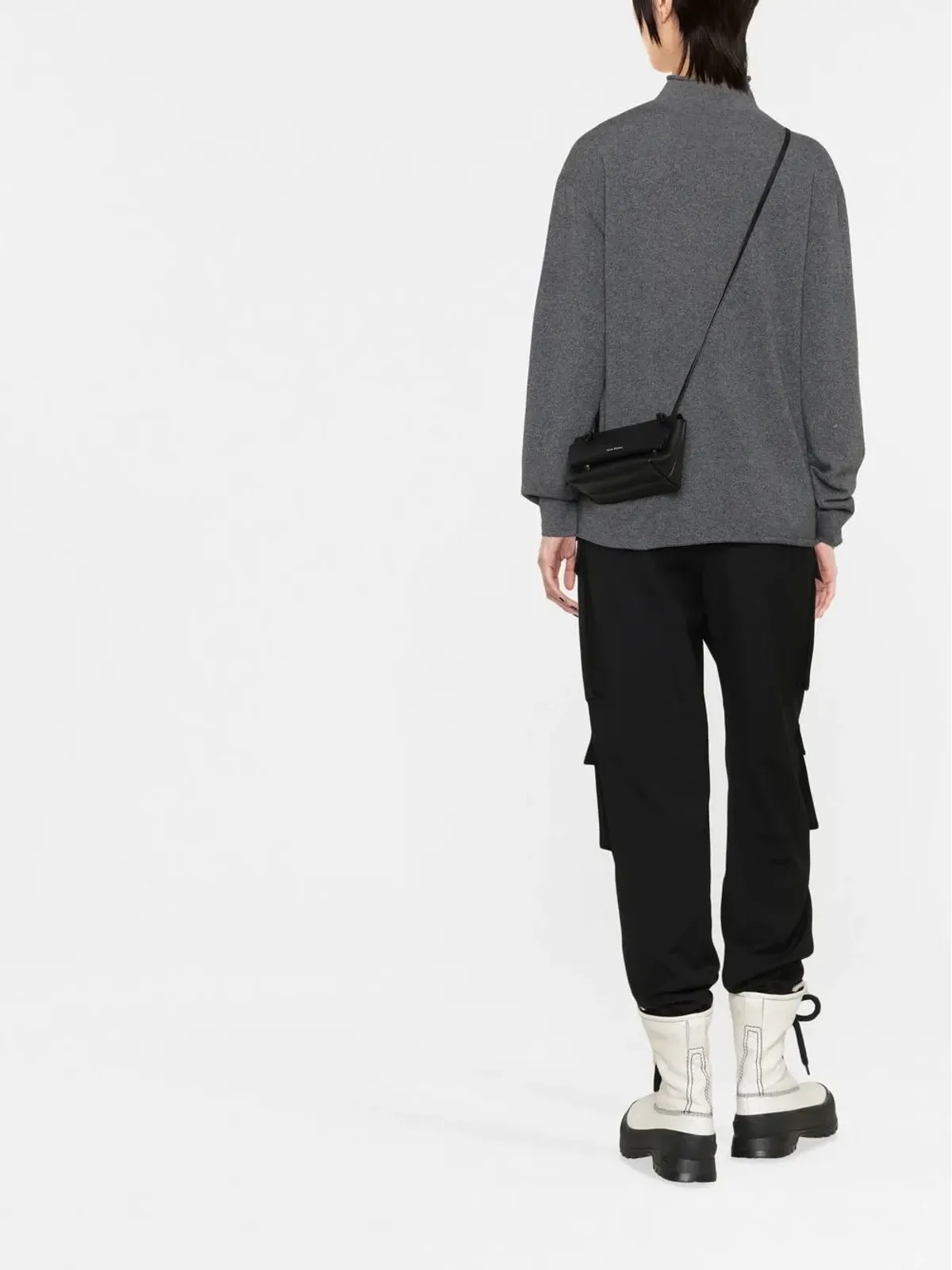 Jil Sander モックネック・ニットセーター（グレー） - 画像4