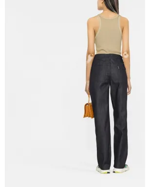 Jil Sander ハイウェストストレートジーンズ - Blue - サムネイル4