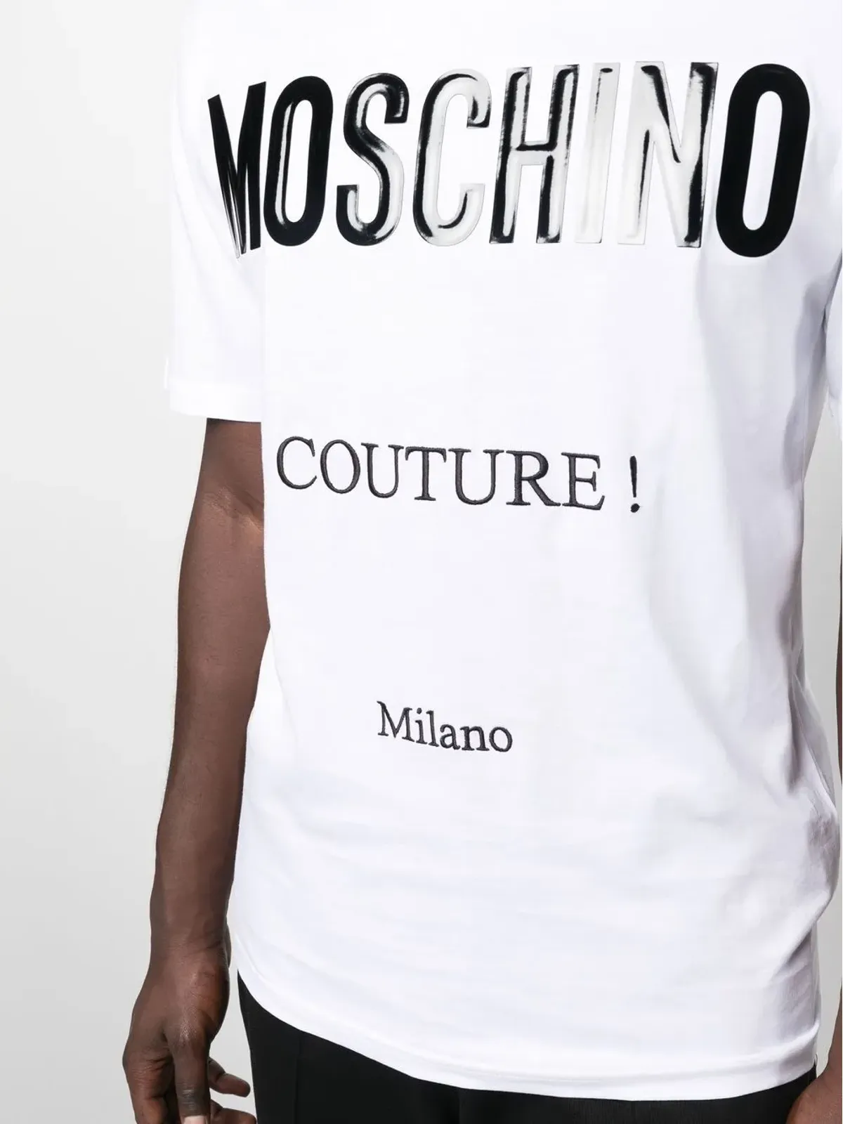 Moschino ロゴプリント入りオーガニックコットンTシャツ - 画像5